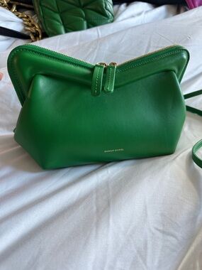 Mansur Gavriel Emerald Green Leather Crossbody Pouch